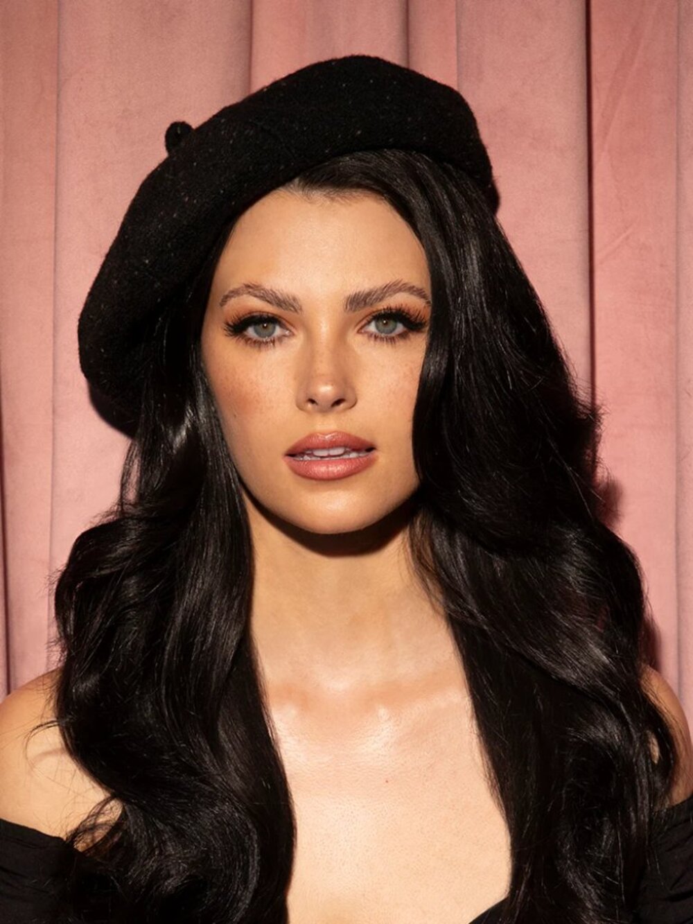 Miss Kitty Beret in Black - Vixen by Micheline Pitt